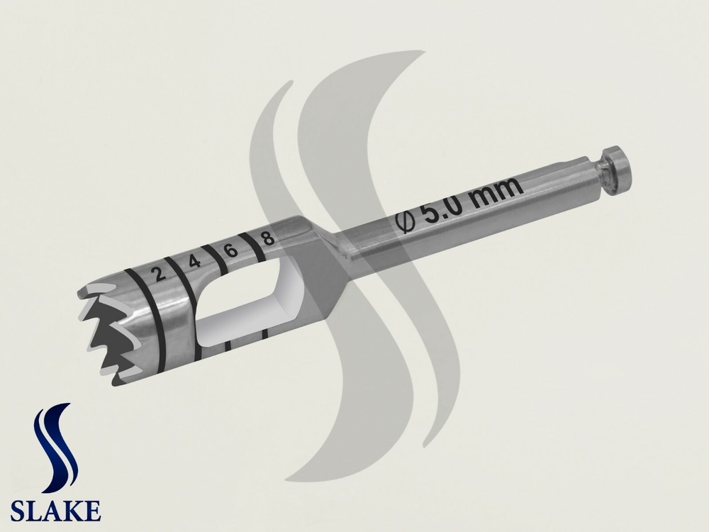Dental Trephine Drill 5.0mm Surgical Surgery HIGH Quality Stainless CE