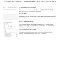 Blank Check Paper, Premium High-Security with Hologram & 22 Security Features