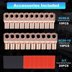 1/0 AWG 40FT Battery Cable 1/0 Gauge Wire Copper Clad Aluminum CCA Amp Wiring