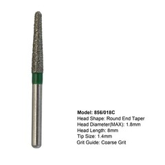 Dental Diamond Burs FG High Speed Round End Taper Egg Football Coarse Grit 368