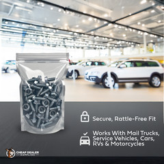 License Plate Screws – Slotted Hex Head – Metric – 6mm x 16mm (100 per box)