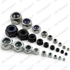 Locknut Hex nut Hexagon Locknuts with Nylon Insert Stainless Steel Black M2-M12