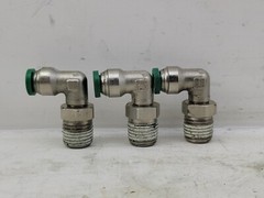 3pcs Parker 90° Swivel Elbows, 1/4″ Tube x 1/4″ NPTF Pipe, PrestoLok Fitting 6A5