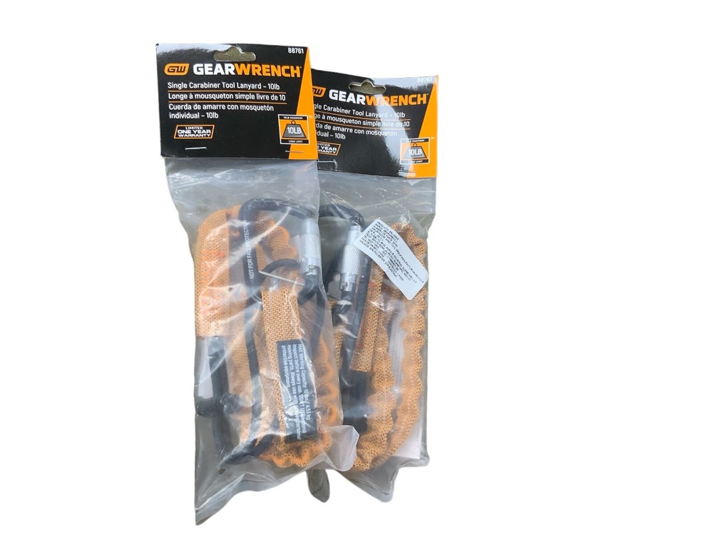 Gear Wrench Extended Length Single Carabiner 88761 PACK OF 2