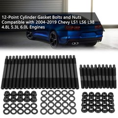 Cylinder Head Stud Bolt Kit 12-Point, Compatible with 2004-Newer LS1 LS3 5.3L 5.