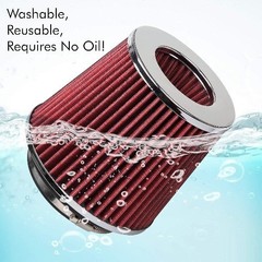 Clamp-On Engine Air Filter, Fit Intake Tube with 3/3.5/4in Diameter, Premium Hig