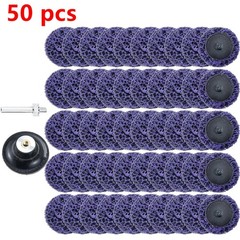 50 Pcs 2″ purple Diamond Sanding Discs Set Quick Change for Rust Paint Removal