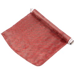 12″ x 5FT Twill Weave Carbon Fiber Fabric Cloth Resin Kit Black Red