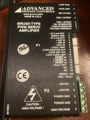 ADVANCED MOTION CONTROLS C25A1B C25A-VAR1B 12A8M 5V 3MA PWM SERVO AMPLIFIER