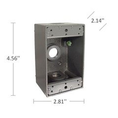 Hubbell Raco 5320 Single Gang Weatherproof Box Die Cast Aluminum 3 In Outlet
