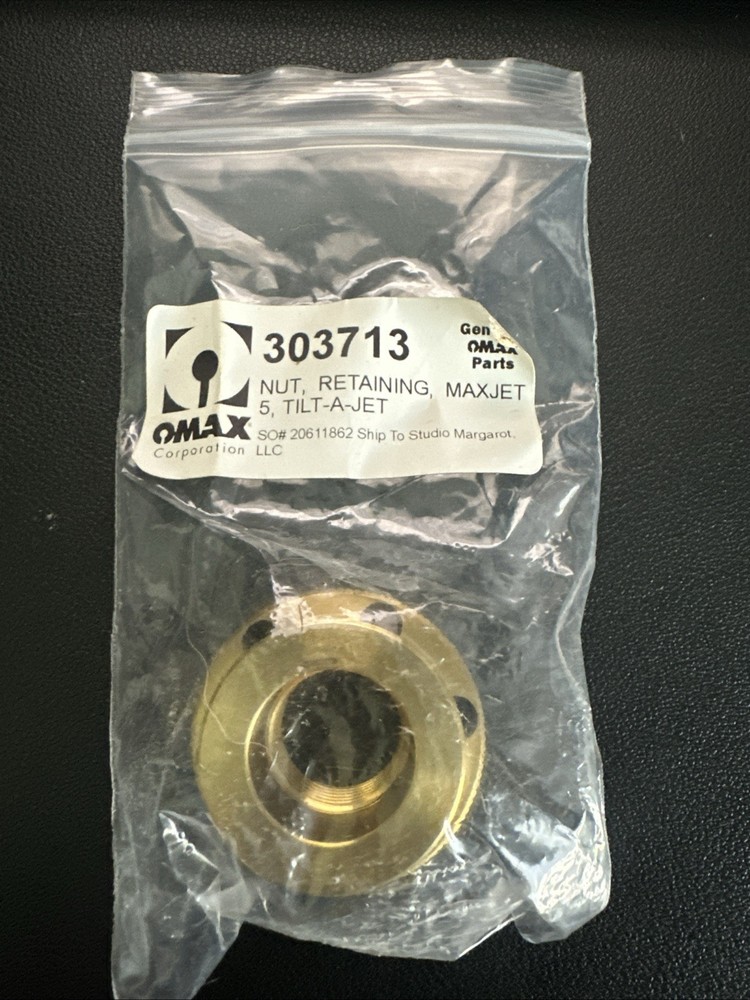 Maxjet 5 Retainer Nut Tllt A Jet Omax 303713