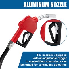 110V Electric Diesel Oil Fuel Transfer Pump w/ Meter with 13′ Hose & Nozzle Kit