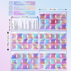 Laminated Bible Tabs for Women&Men，75 pcs Large Print for Bible Study,Rainbow…