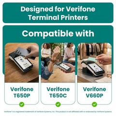 Receipt Paper Rolls For Verifone T650C T650P V660P Credit Card Machine POS