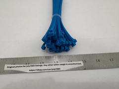 (50) NEW Gardner Bender 8″ Nylon Cable Zip Ties – FLUORESCENT BLUE – 18lbs