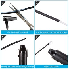 25 ft Dual Wall Adhesive Glue Lined Φ1/4″ (6.4mm) Heat Shrink Tubing 3:1 Ratio