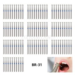 100 Types Dental FG Diamond Burs For High Speed Handpiece Friction Grip 50pcs