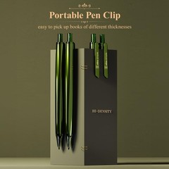 Gel Pen, Black Ink Pen Fine Point 0.5mm, Retractable Hi-Density Gel Ink Pen S…