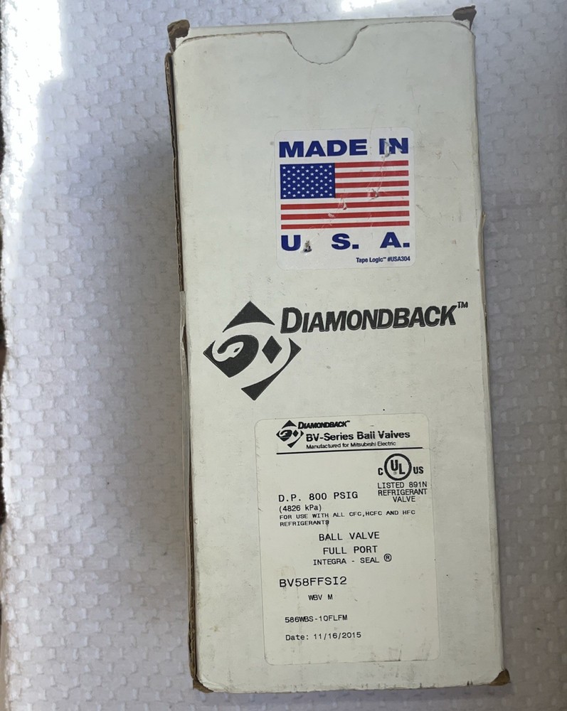 Diamondback Ball Valve Full PortBV58FFSI2 D.P. 800 PSIG (4826 kPa)