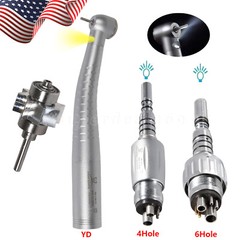 Dental Fiber Optic LED High Speed Handpiece /Coupler 4 HOLE /6 HOLE fit KaV st