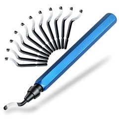 13-Piece Deburring Tool Set for 3D Printing, Metal, PVC – Aluminum Handle & HSS