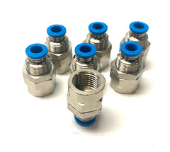 Festo QSSF-1/4-6-B Bulkhead Push-In Fitting G1/4″ x 6mm Tube 153164 LOT OF 7