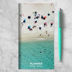 2026–2027 Pocket Planner Beaches Small Monthly Calendar 3.5×6.5 Inch