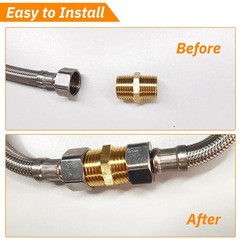 Gadoutcover 4pc 1″ NPT Hex Brass Nipples