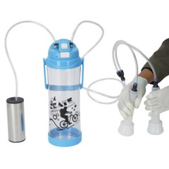 3L Vacuum Cow Milking Machine Electric Milker With Pulsation Vacuum Pump