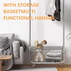 Garment Rack With Storage Baskets,Clothing Rack for Hanging Clothes, Multi-fu…