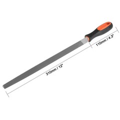12″ Second Cut High Carbon Hardened Steel Triangle Three Square File with Handle