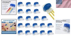 Moisture-Resistant Self-Stripping Connectors for Landscape Lighting & Irrigation
