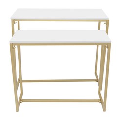 Metal Shoe Handbag Display Stand Nesting Tables 2 Piece Set Display Riser Shelf
