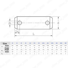 304 Stainless Steel Dowel Pin Parallel Pin Roller Pin With Two Holes M4 M5 M6 M8
