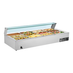 VEVOR Commercial Food Warmer 12-Pan 1700W Buffet Bain Marie with Glass Cover