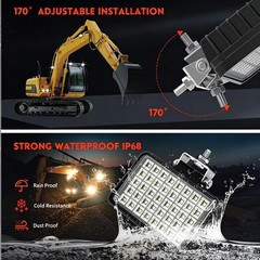1PC New 6X4 LED Work Light For Truck Flood Light 12V 24V Tractor light Powerful