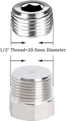 Stainless Steel Pipe Plug Inter&Outer Hex Thread Pipe Fitting,1/8″ 1/4″ 3/8″ …