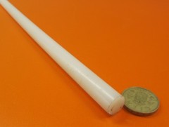 UHMW White Round Rod .500″ (1/2″) Diameter x 48″ Long, 2 Units, 8 Ft