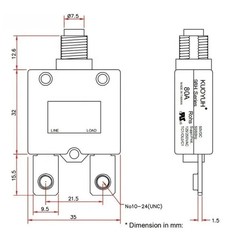 Universal 10 Amp Push Button Thermal Circuit Breaker 12-50V DC 125-250V Volt