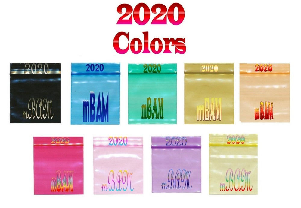 LOTS OF 2020 RAINBOW COLOR APPLE ZIP BAGGIES 100 200 500 1000 GOLD PINK+