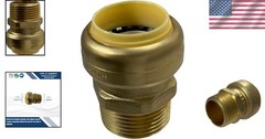 Push Fit Adapter 1 Inch Male NPT Copper Stainless Steel Plumbing Fitting