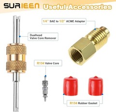 R134a Can Tap Valve Â Self-sealing & Puncture Style W/ Tank Adapter for A/c
