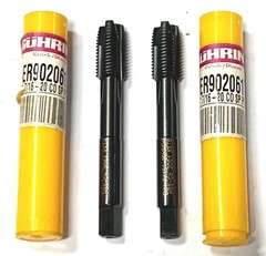 Guhring 7/16-20 Cobalt Tap Spiral Point Plug Taps H5 3 Flute 2 Pack Germany