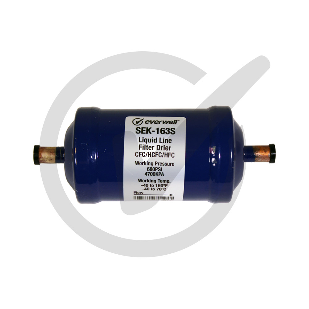 LIQUID LINE FILTER DRIER FOR CFC/HCF/HFC INLET 3/8″,OUTLET 3/8″ ODF, MWP:680PSI