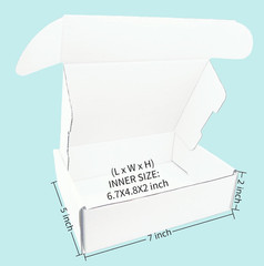 7x5x2 Inches White Corrugated Cardboard Shipping Boxes Small Mailer Boxes