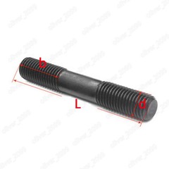 Black 12.9 Steel Double End Studs Rods Clamping Type M8 M10 M12 M14 M16 M18 M20