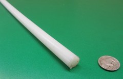 UHMW White Round Rod .500″ (1/2″) Diameter x 60″ Long, 2 Units