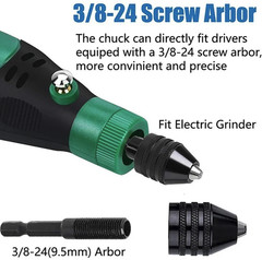 1PC 0.3–8mm Mini Keyless Drill Chuck Adapter: 1/4″ Hex Shank Collet Converter