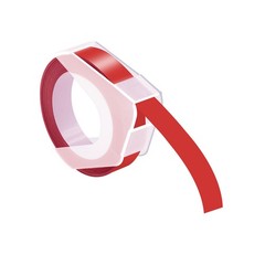 3D Emobssing Tape White on Red 520102 For Dymo Organizer Xpress Label Maker 9mm