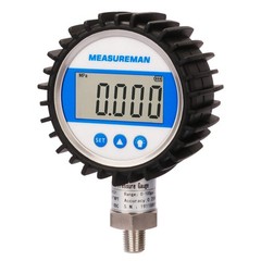 Digital Pressure Gauge 3-1/8″ Dial, 0-100 PSI Bar Mpa Kpa, 1/4″ NPT, 0.25% Accur